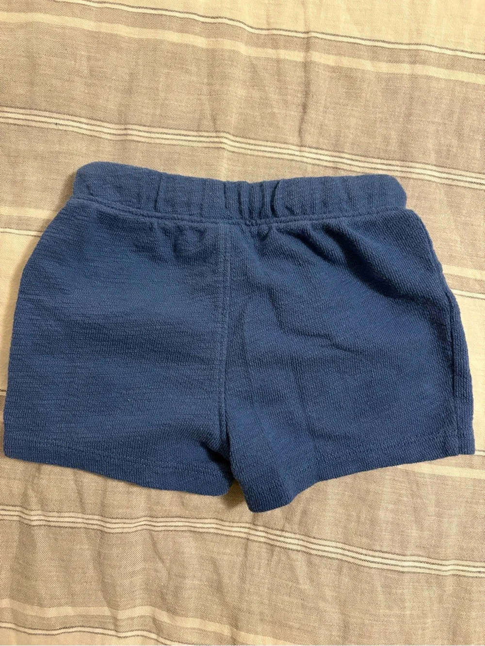 Old Navy 6-12M Stripe Tee & Blue Shorts Matching Set - Aqua & Navy